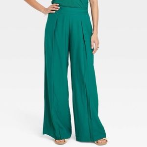 Wide Leg High Rise Pants